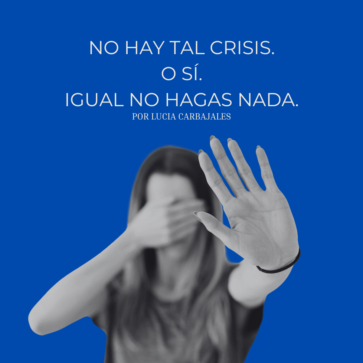 No hay tal crisis. O sí. Igual no hagas nada.