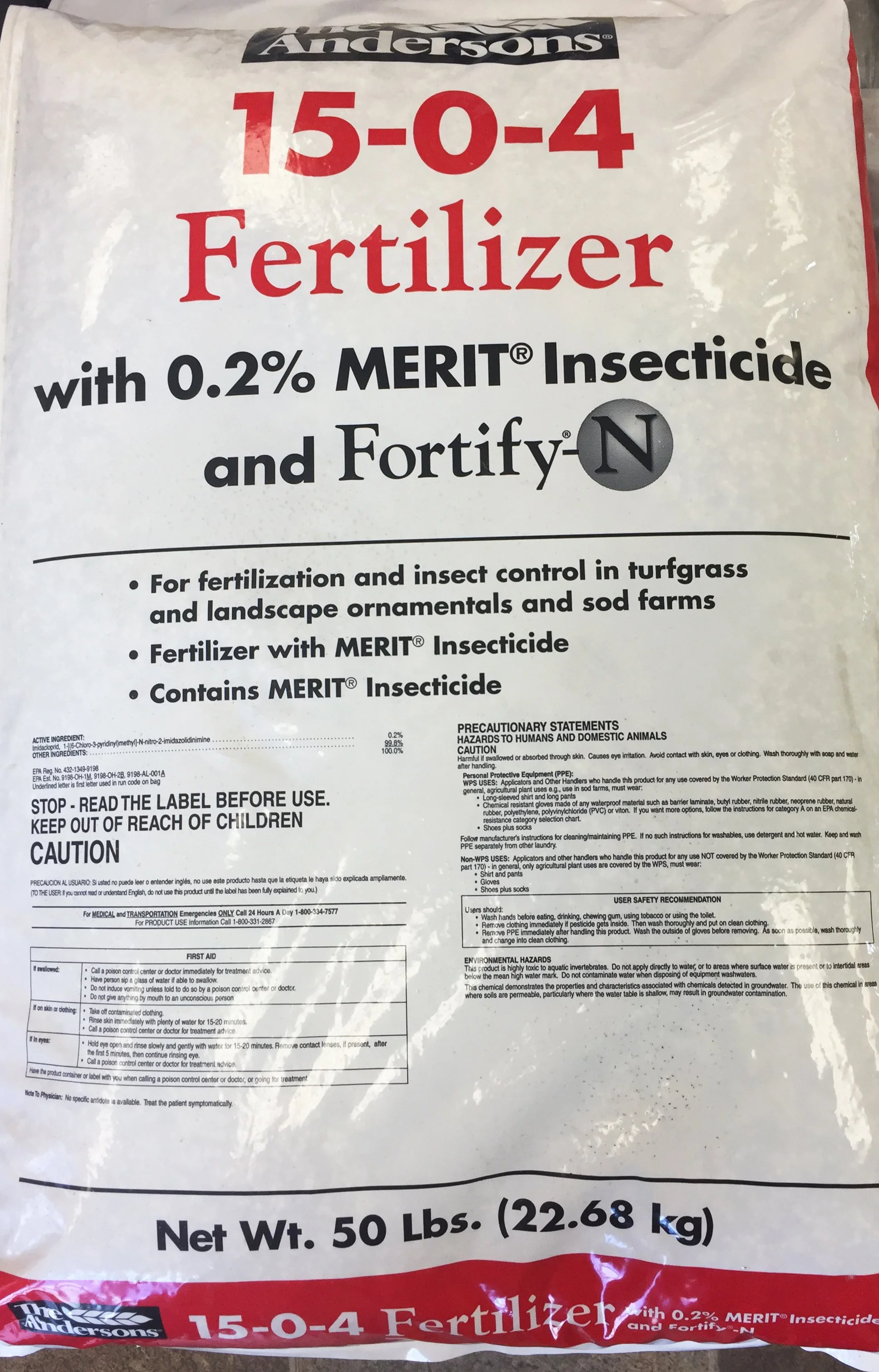 15-0-4 with .2% Merit, 25% Fortify