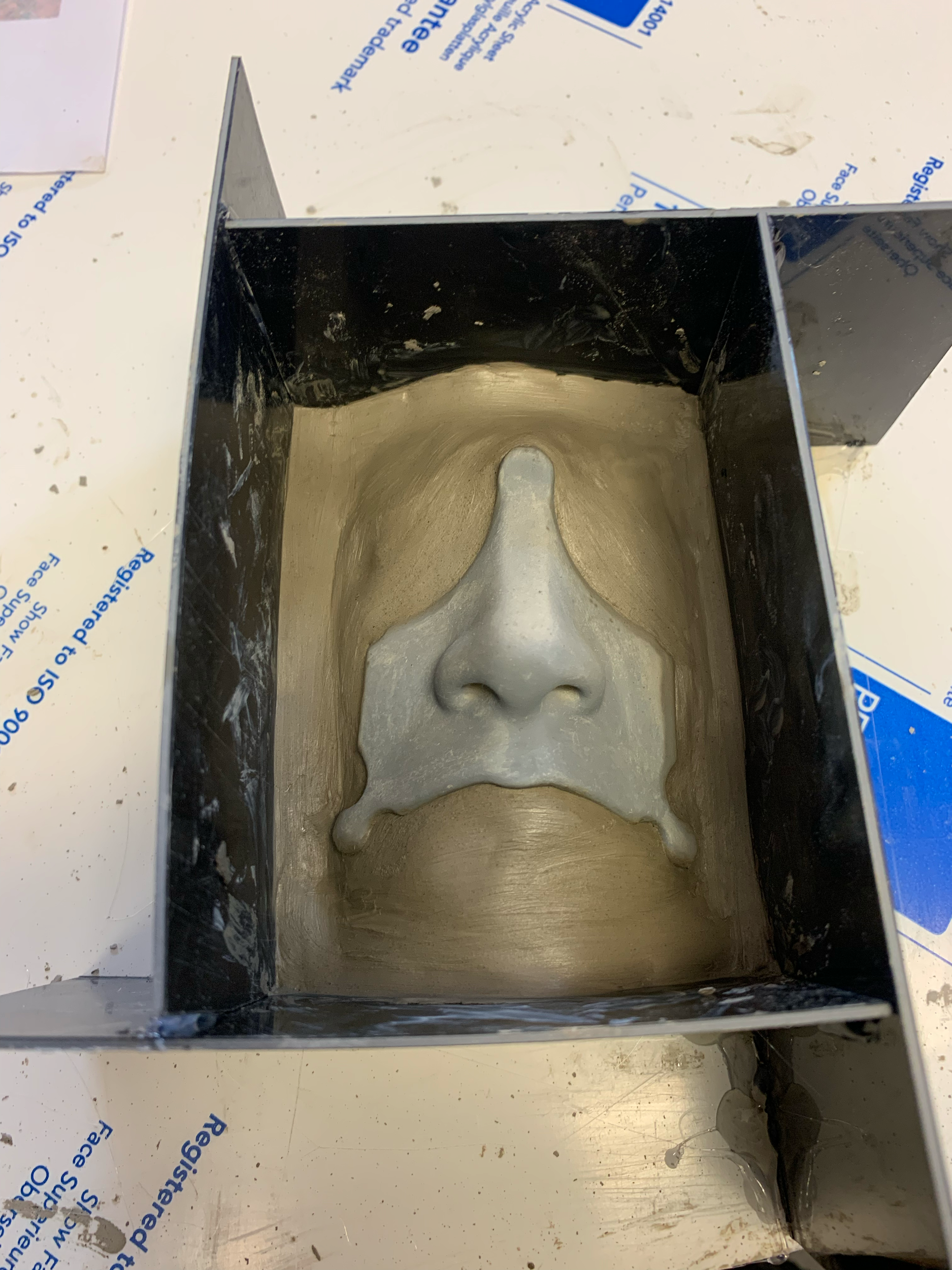 Building a mold box around it