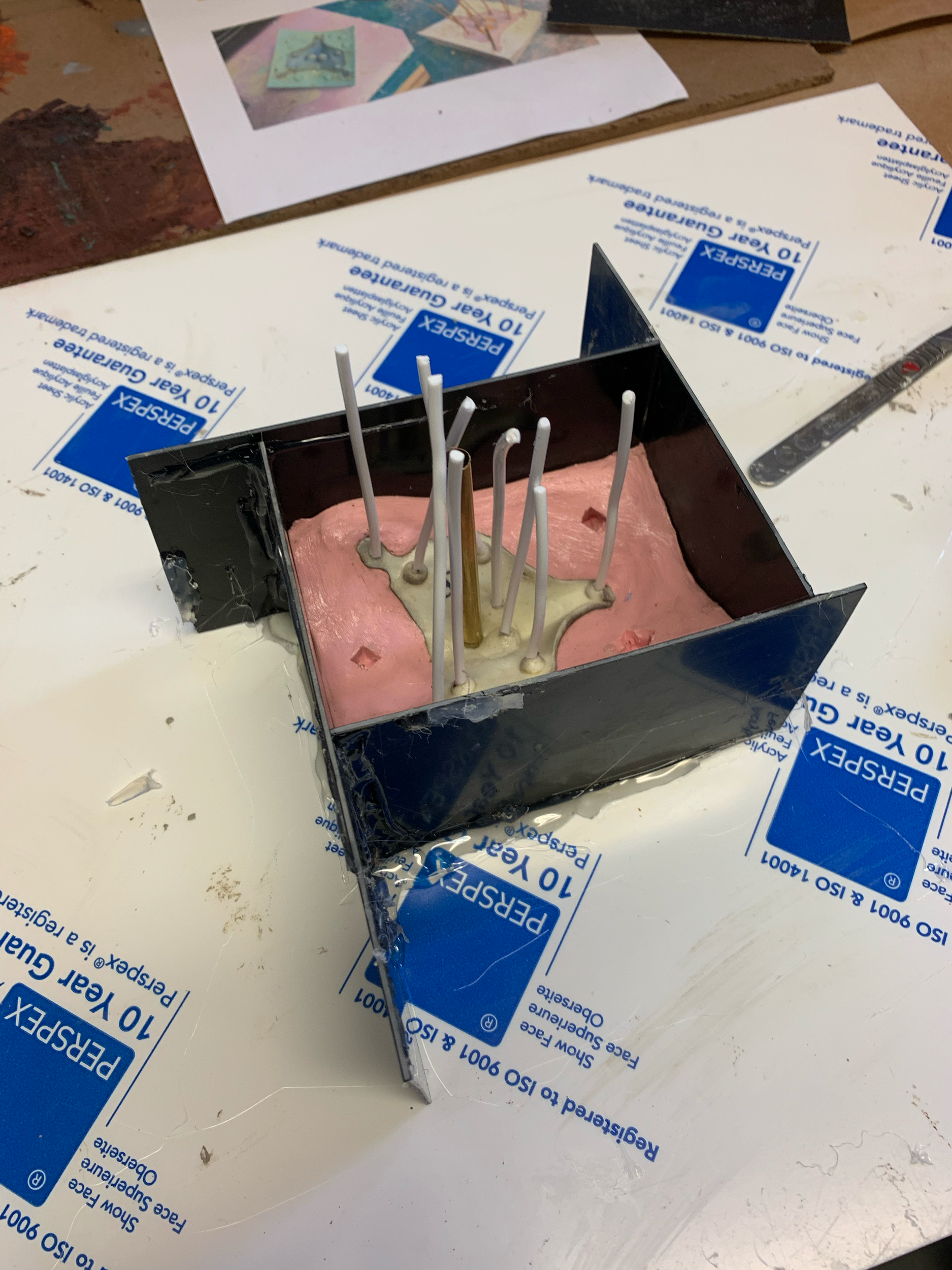 Rebuilding mold box and adding release/vaseline 