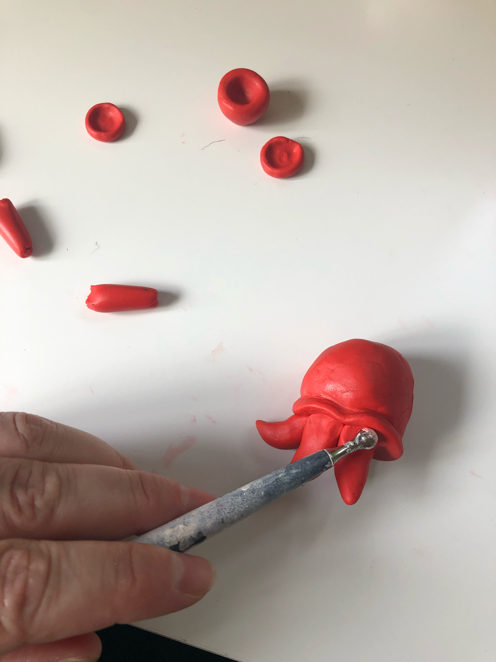 Octorok character from the Zelda games, sculpted from plasticine 