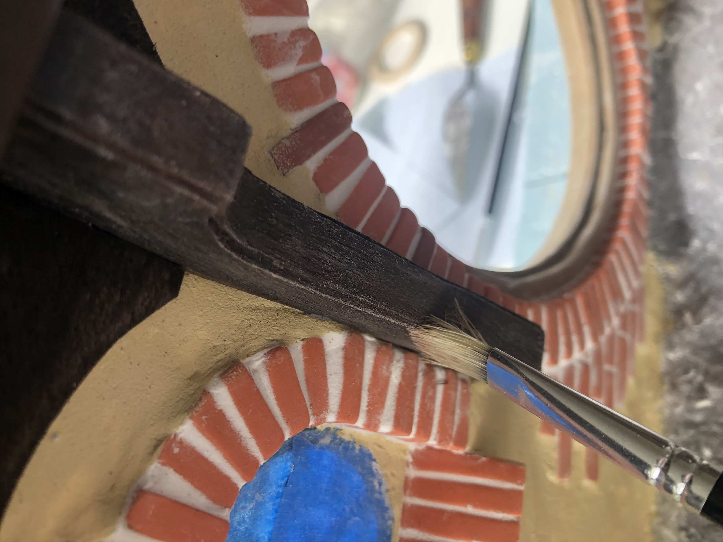 Dry brushing highlights