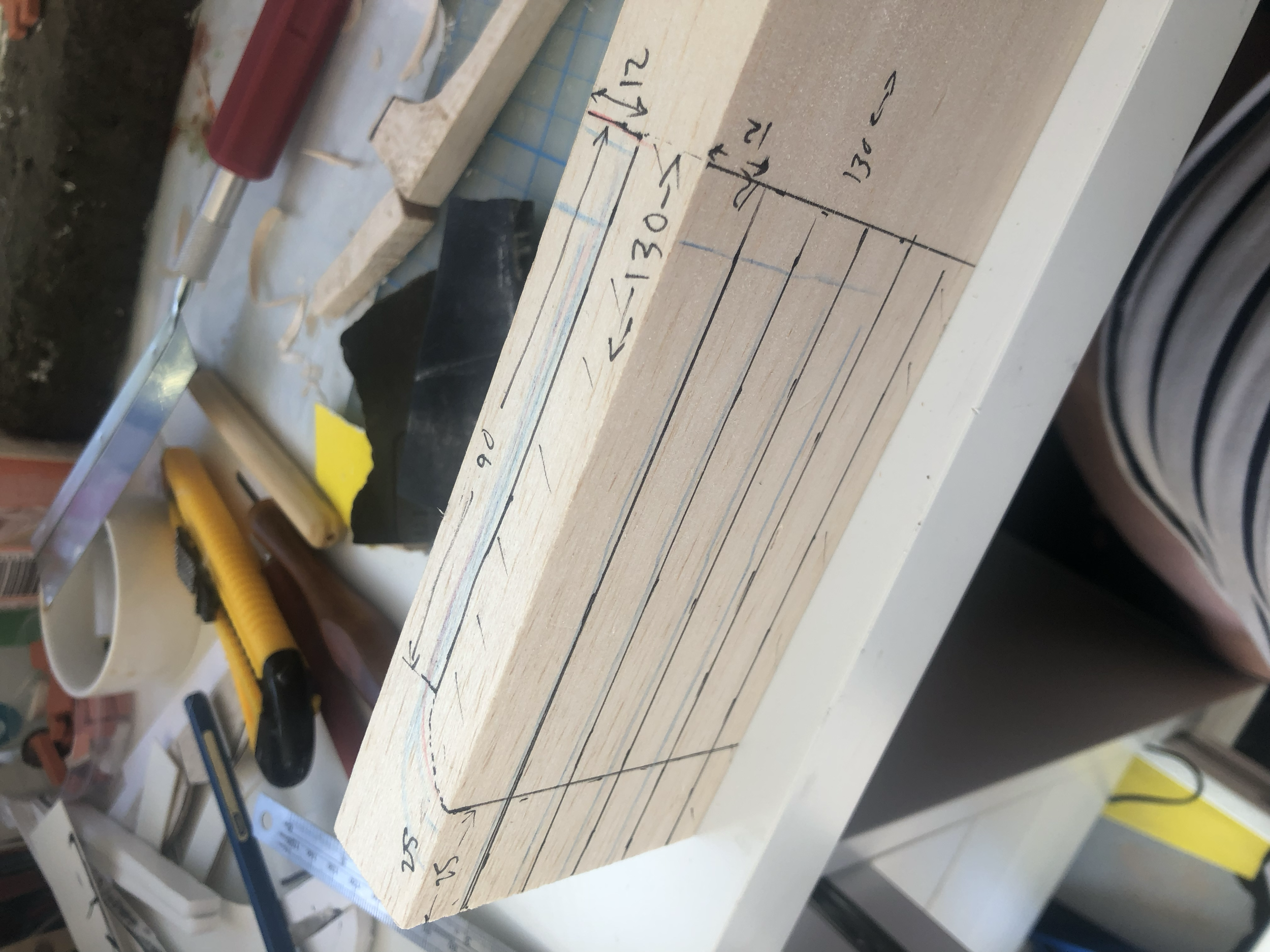 I cut and carved the posts from balsa