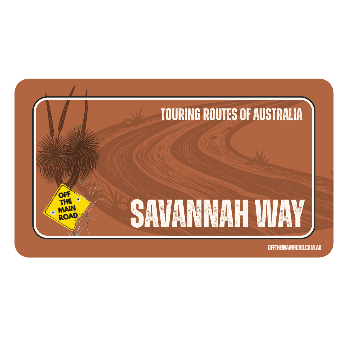 The Savannah Way.  Touring Routes of Australia Sticker