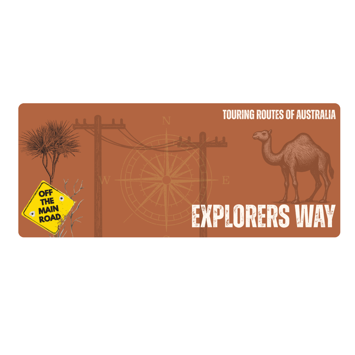 The Explorers Way | Touring Routes of Australia Sticker