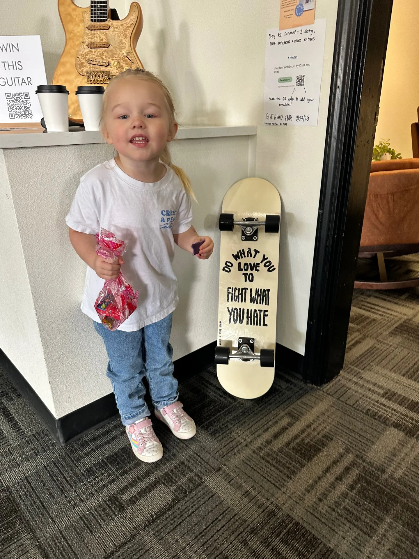 EVERY $ goes to help @atlasfree fight to end human trafficking and is an entry to win the Freedom skateboard!  Thank you to everyone who has donated so far!  Get your donations in via our fundraiser give.atlasfree.org/crestandpeak (link in our bio) b