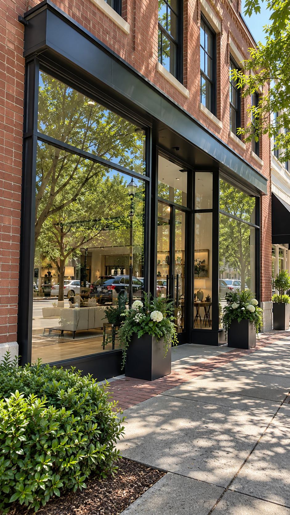 Atlanta-style storefront — AI-generated illustrative image.