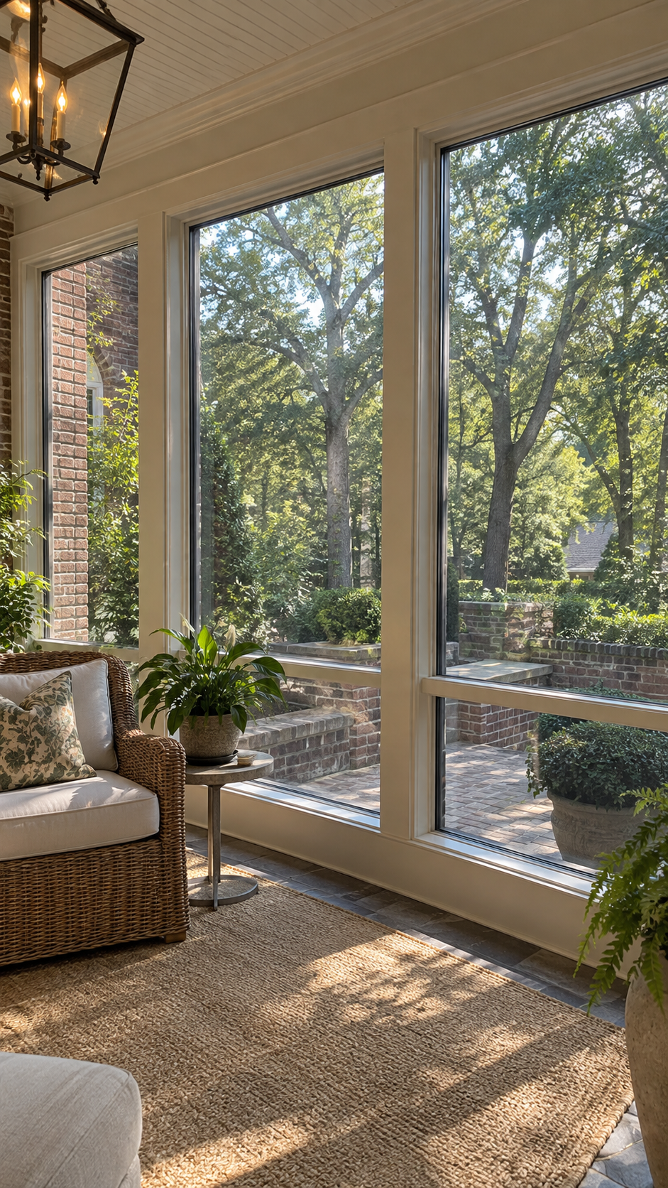 Atlanta-style sunroom — AI-generated illustrative image.