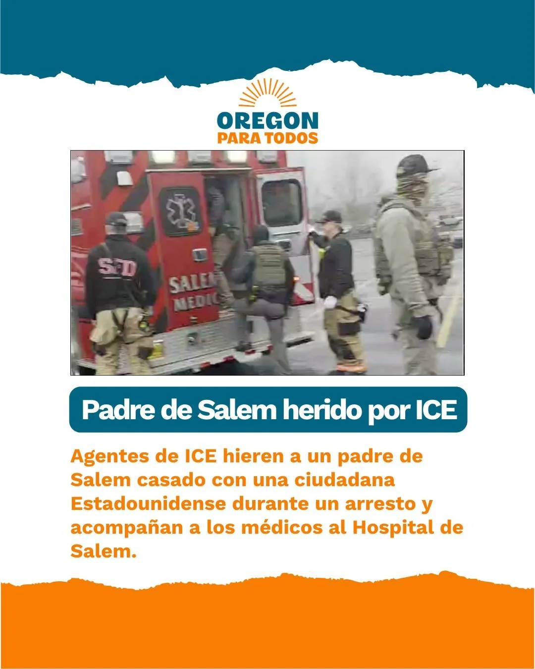 📰 Un nuevo informe del Salem Reporter muestra el verdadero da&ntilde;o que ICE est&aacute; causando en nuestras comunidades.

Seg&uacute;n lo informado por el Salem Reporter, agentes de ICE intentaron arrestar a un hombre en el estacionamiento de un