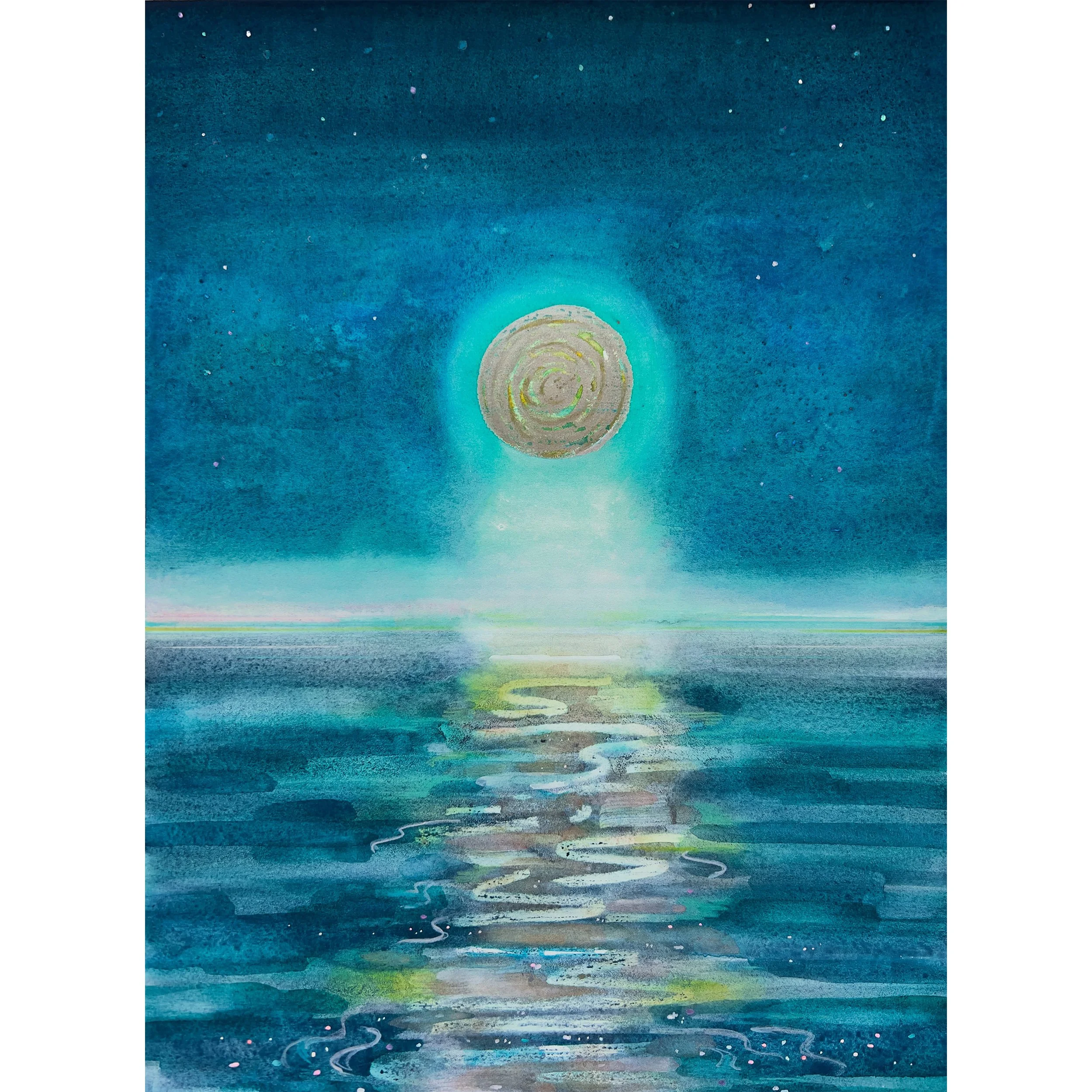 GOLD MOONSET, 2025