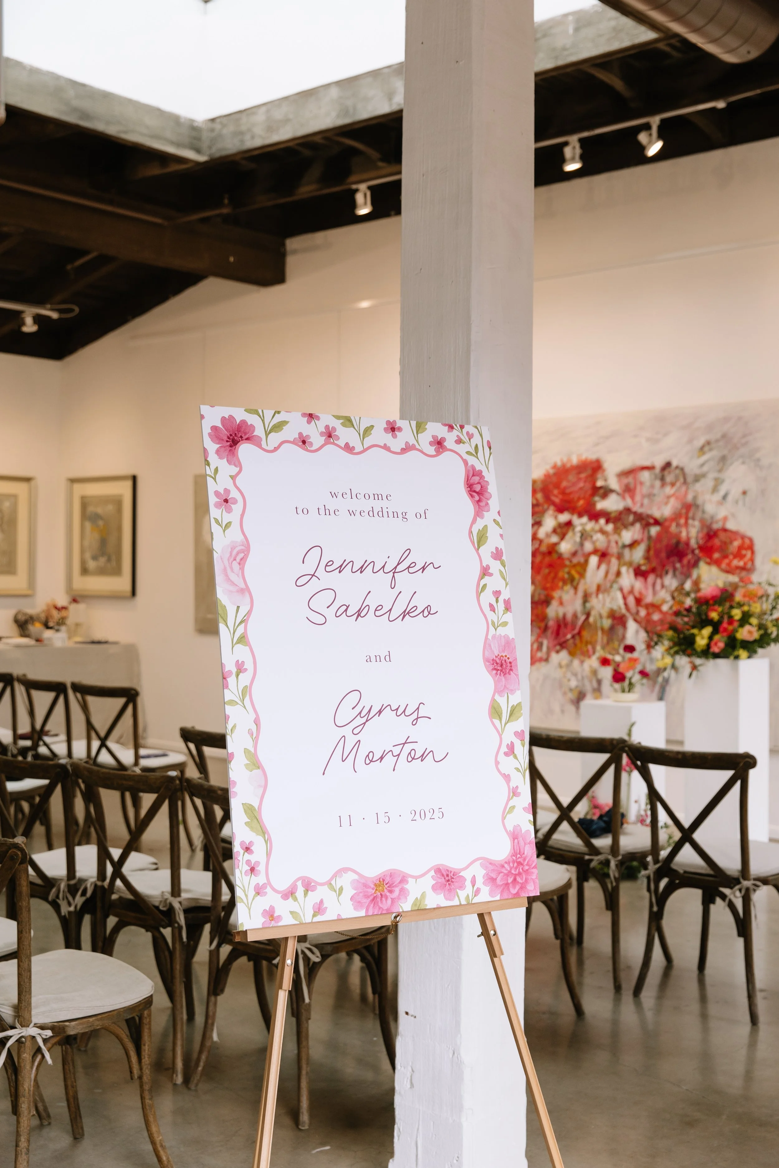 Garden Bloom Welcome Sign