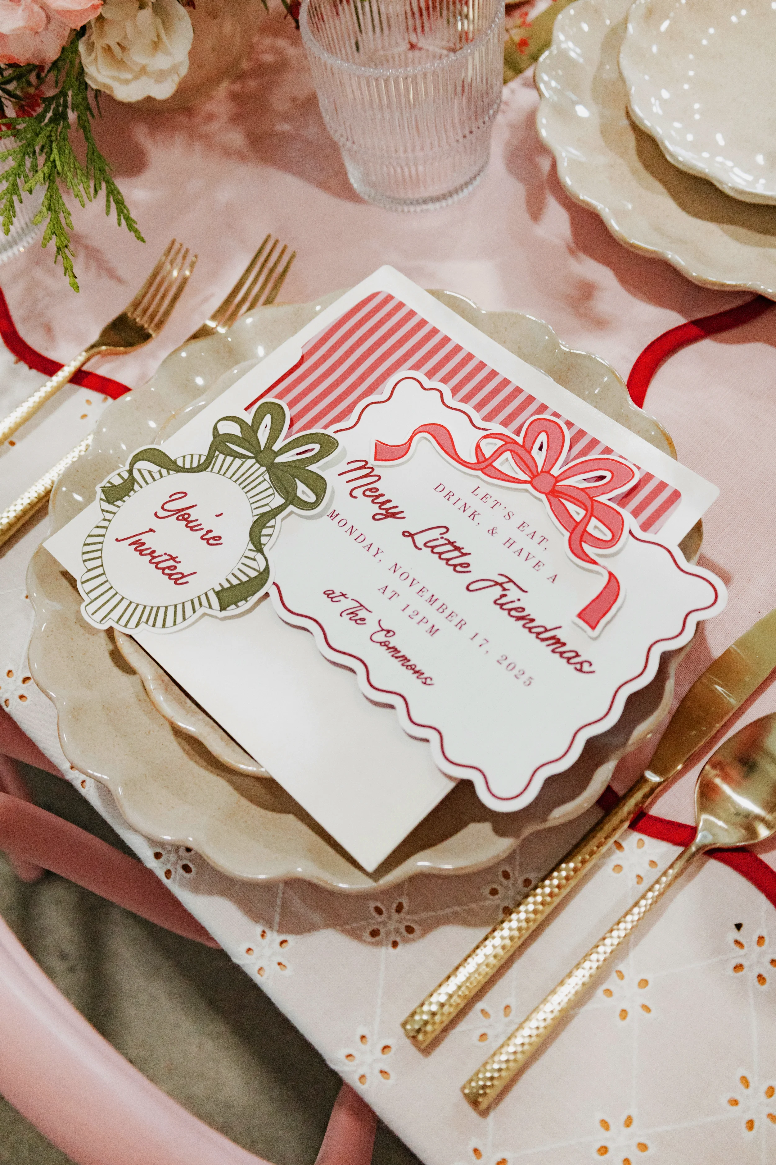 Merry Little Friendmas Invitation Suite (Set of 8)