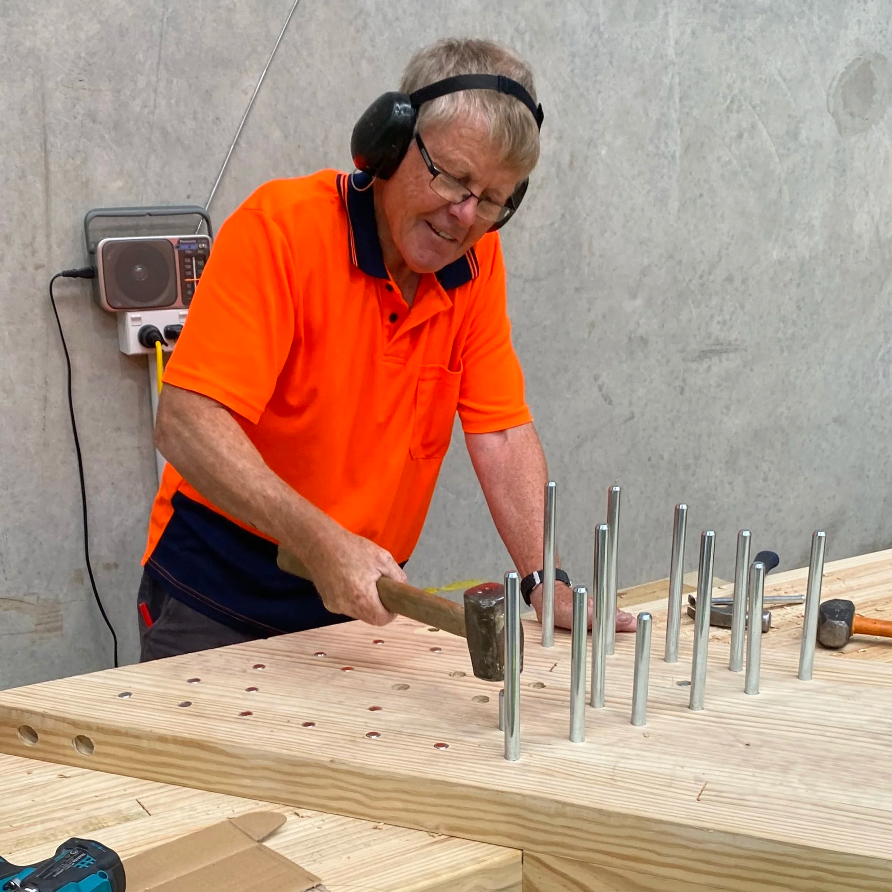 Custom glulam timber pre-assembly