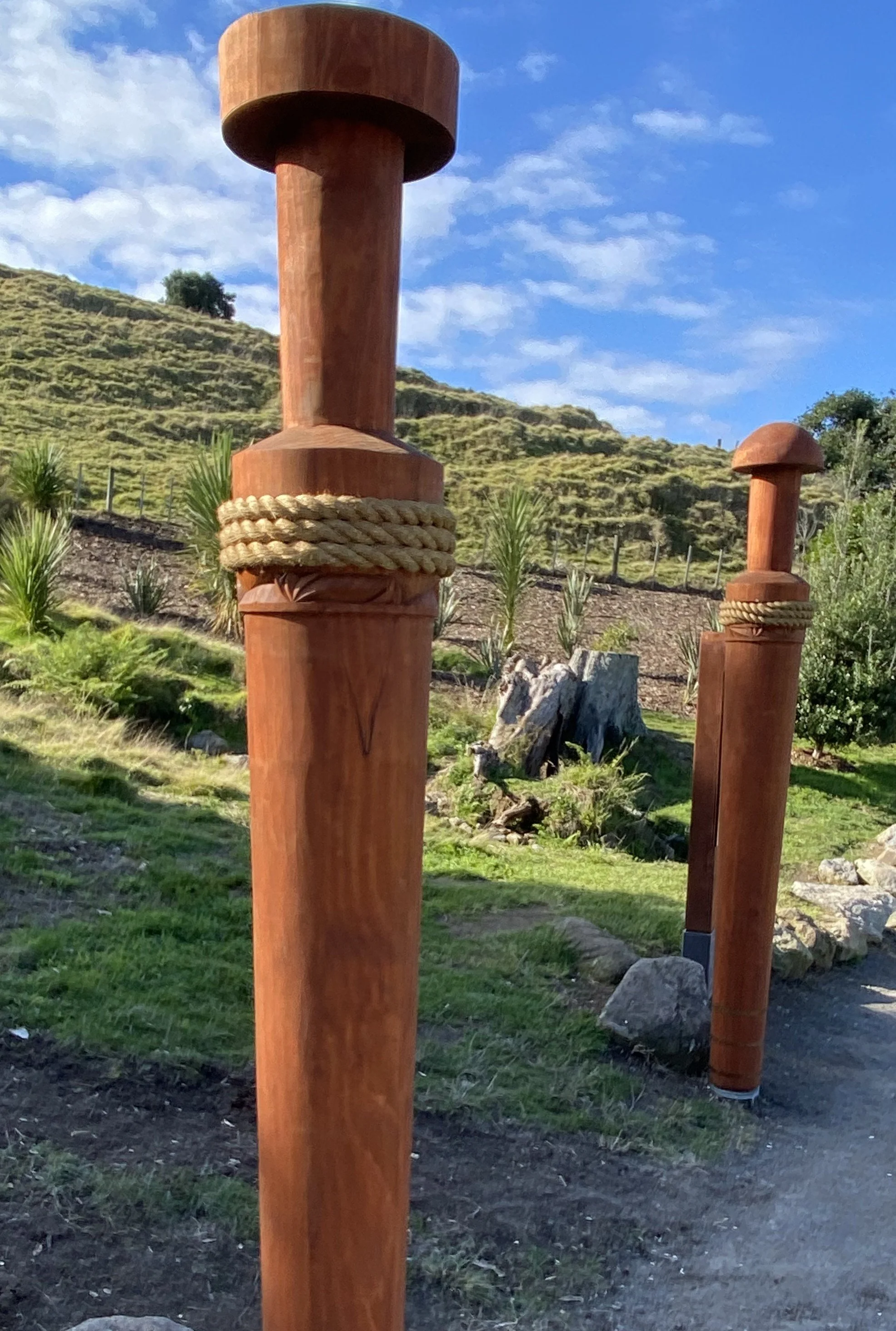 Custom designed glue laminated timber Turutura at the Mauao in the Bay of Plenty.