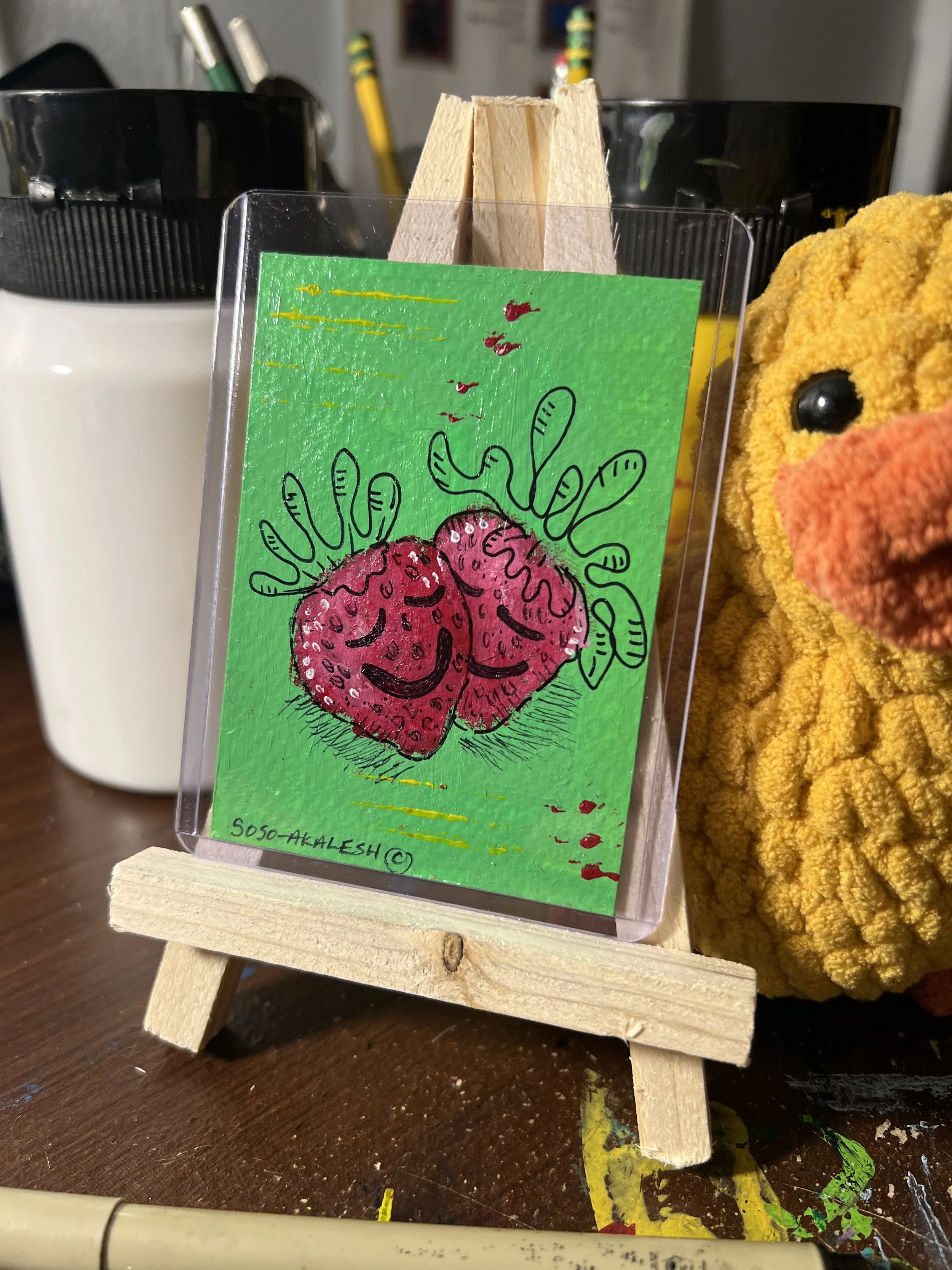 ACEO “Pair of Happy Strawberries” 2026