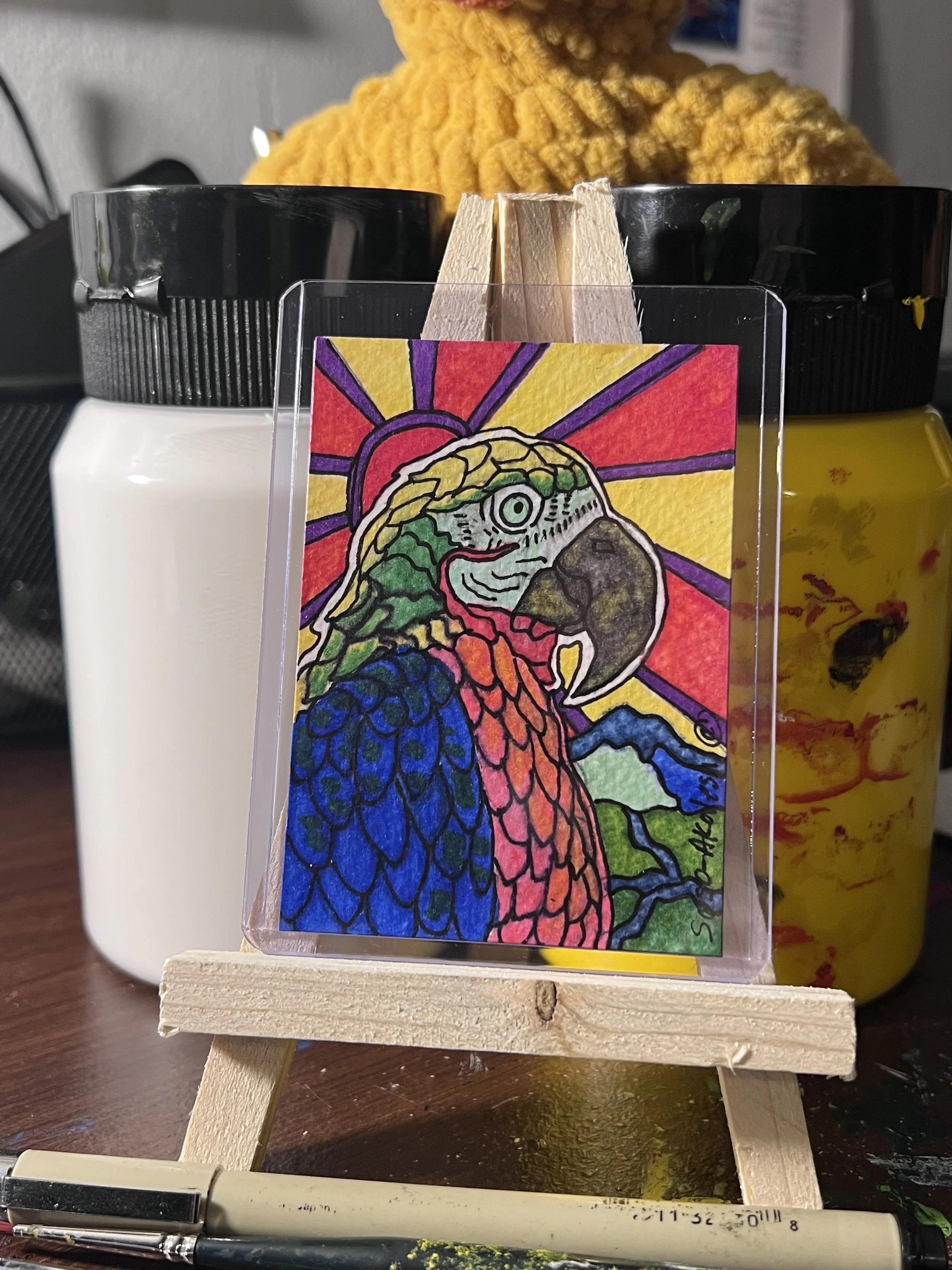 ACEO “Am I A Parrot” 2025