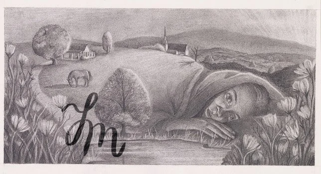 My finished pencil illustration 🌳 I created this piece at Hollins University&mdash;I was inspired by the gorgeous campus. Looking forward to returning this summer! 

#Kidlit #childrensliterature #hollinsunivserity  #illustration #graphitedrawing #gr