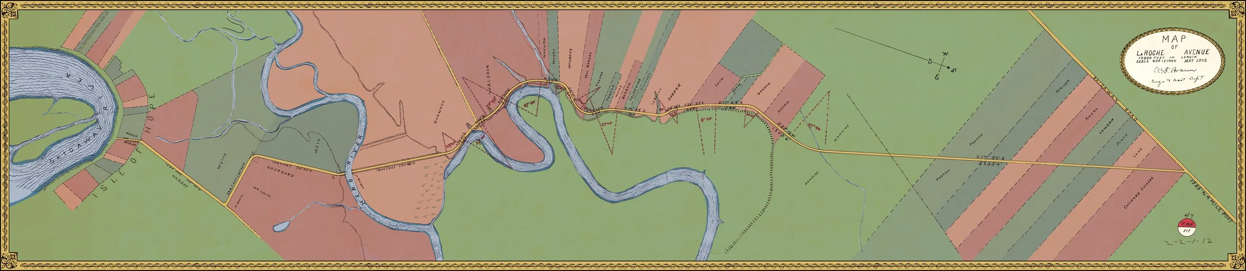 In 1897, Walter LaRoche proposed the idea of a new, shorter road only to Isle of Hope. The LaRoche family had lived on Isle of Hope since the 1860s when Walter’s father Isaac bought a 50-acre tract of land.  LaRoche’s solution not only slimmed down t
