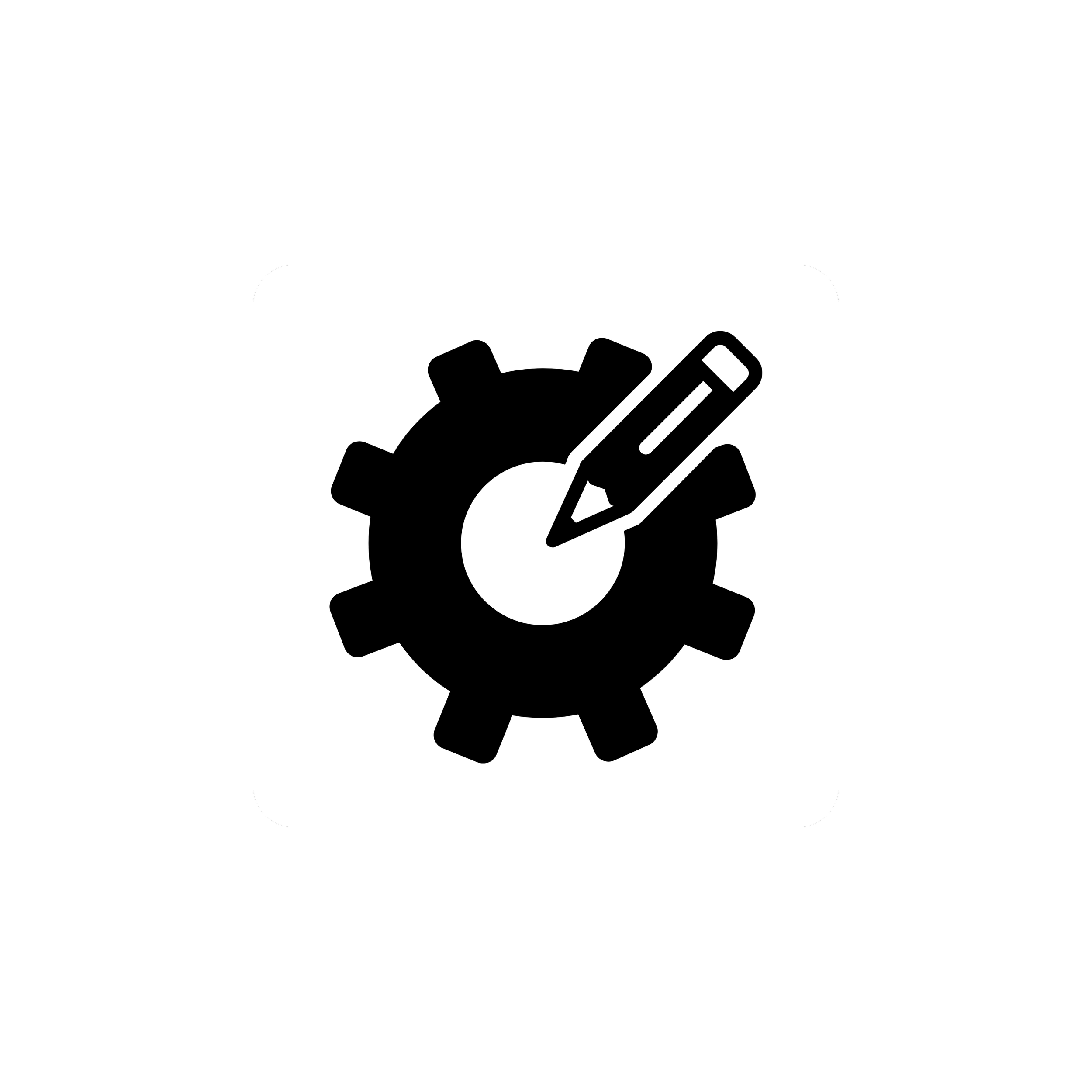 Icon of a gear and pencil representing settings or customization.