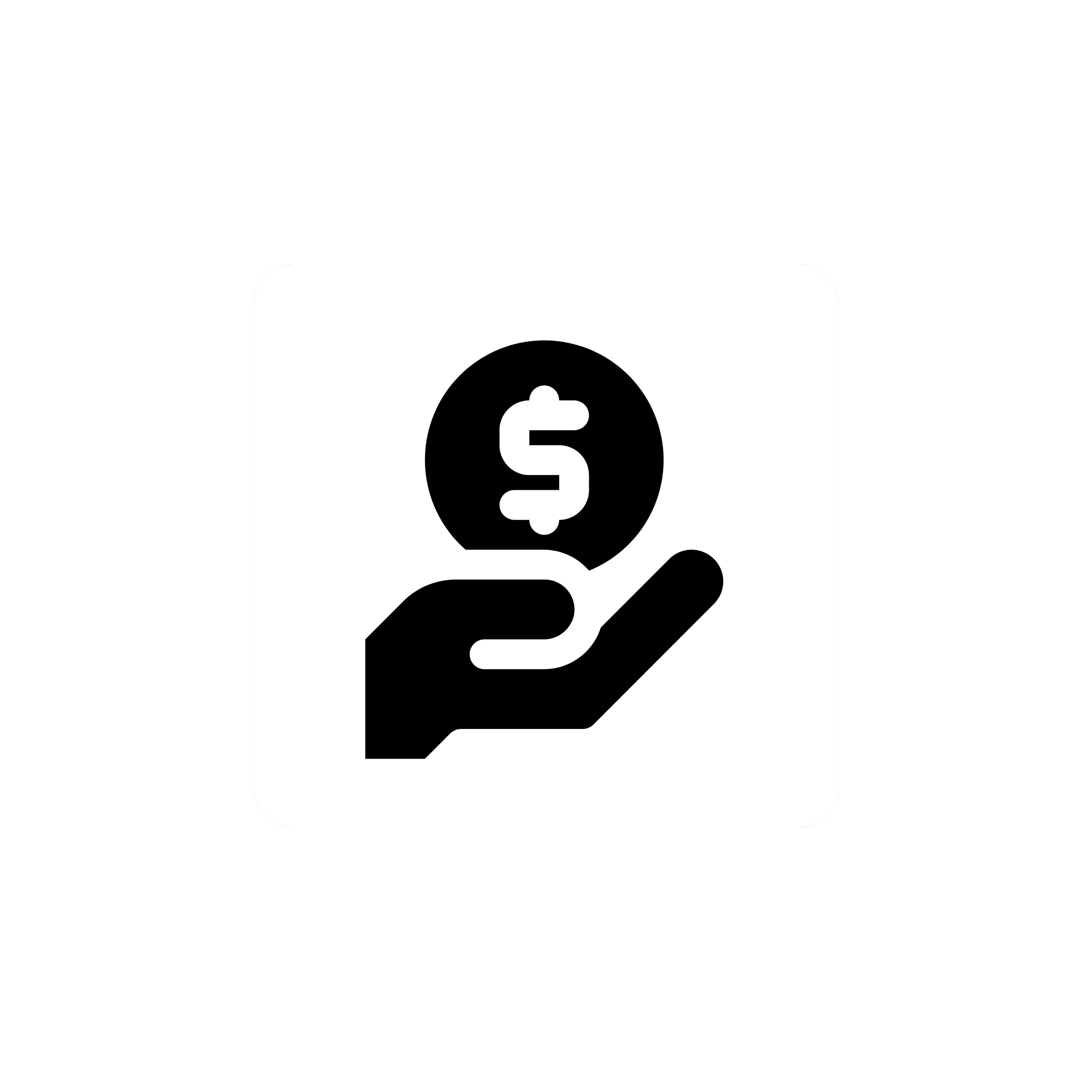 Icon of a hand holding a coin with a dollar sign