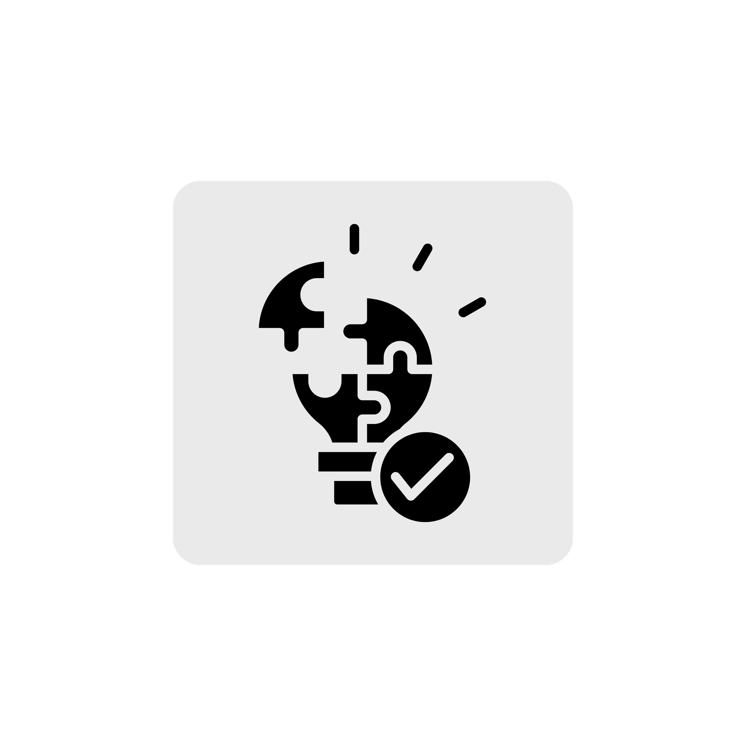 Icon of a light bulb made of puzzle pieces with a check mark, symbolizing problem-solving and ideas.