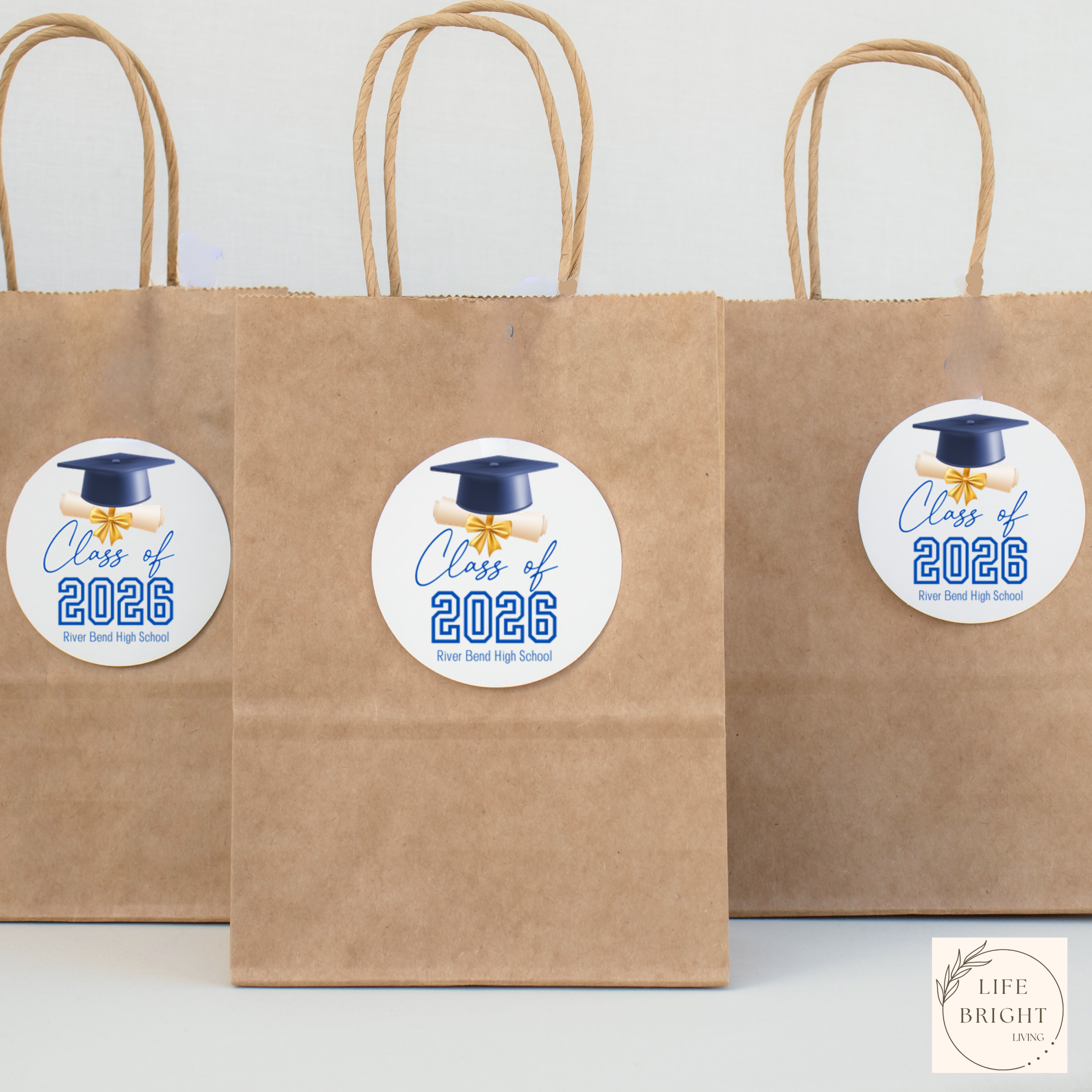 Class of 2026 Graduation Stickers, Senior Party Favor Labels (Digital Download)