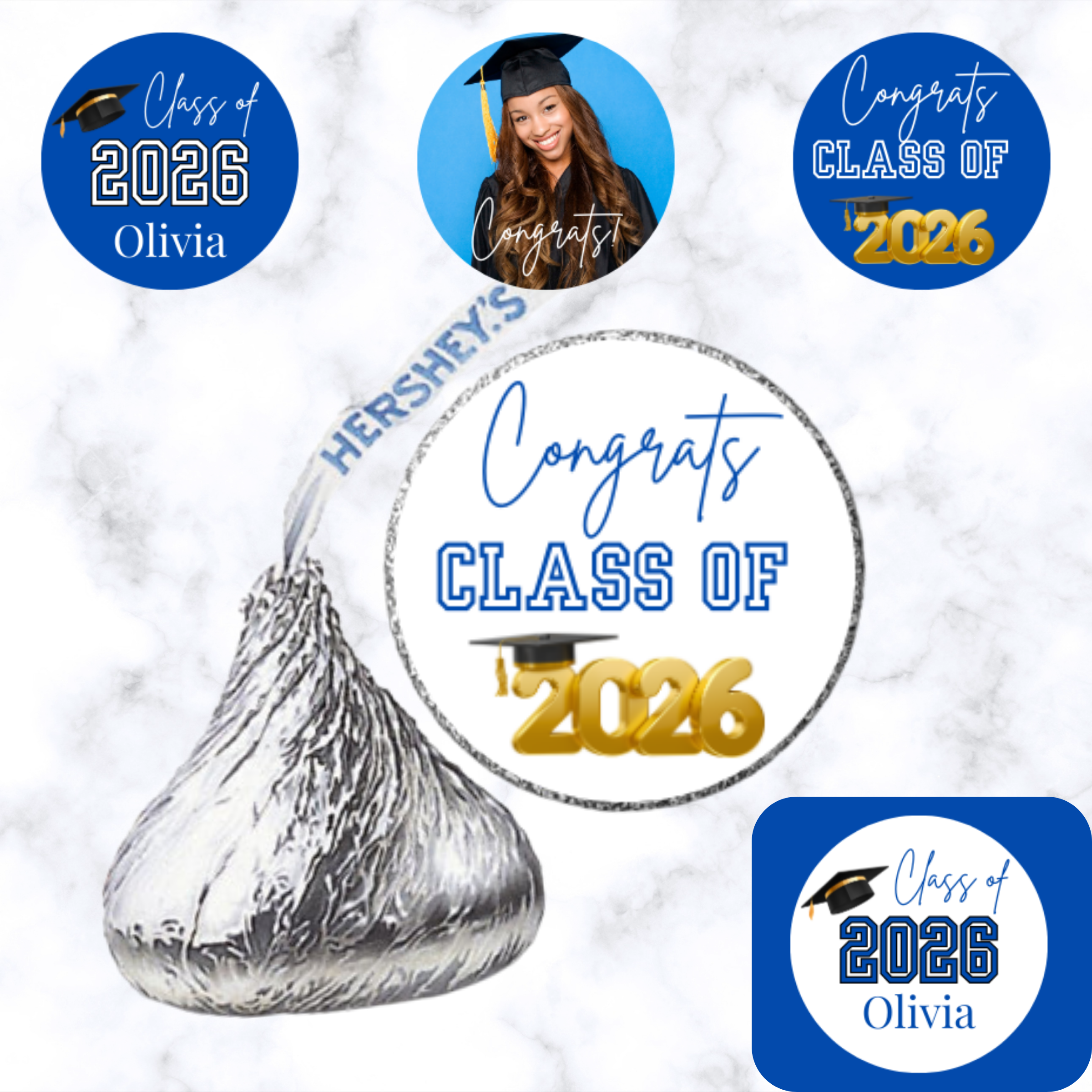 Graduation Class of 2026 Custom Sticker | Personalized Grad Label | Graduation Candy Stickers