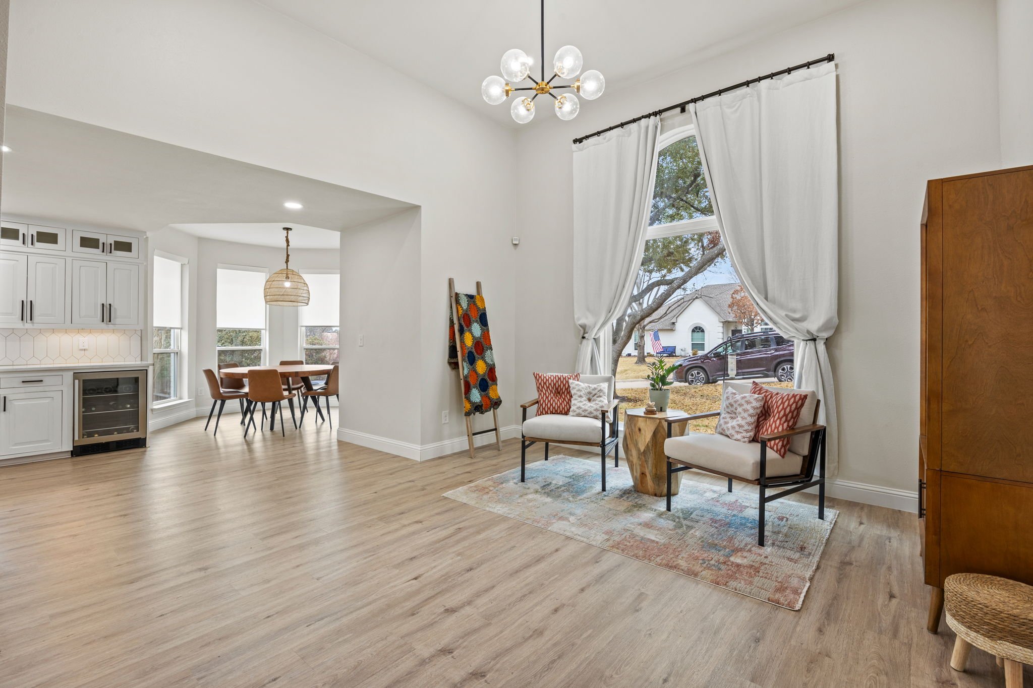 Modern luxury second living room, or bonus space, with spacious layout and updated touches throughout.