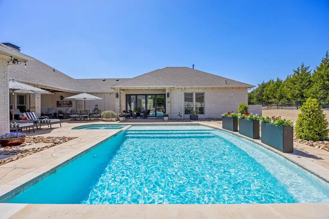 Resort style pool for perfect summer relaxing