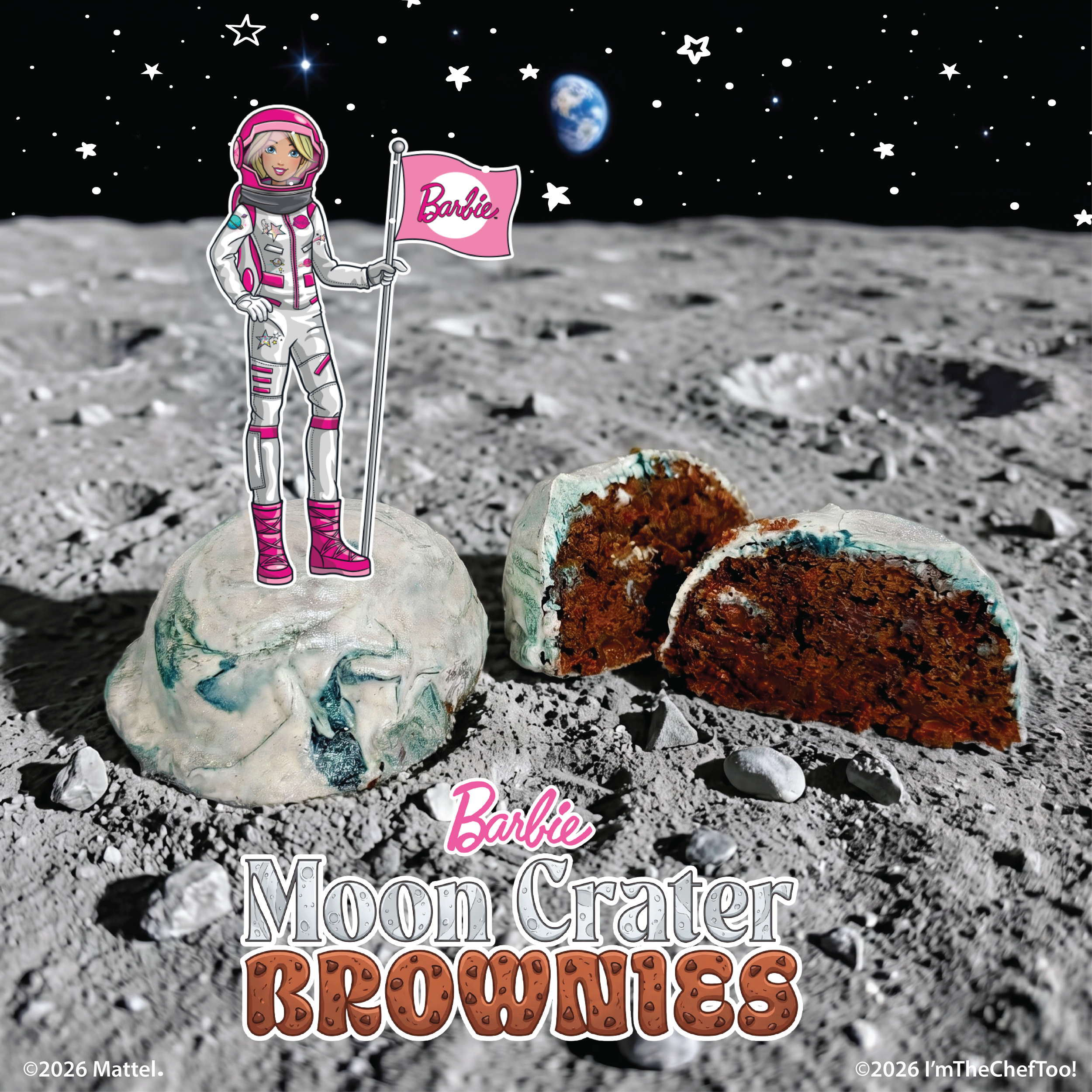 Barbie Moon Crater Brownies