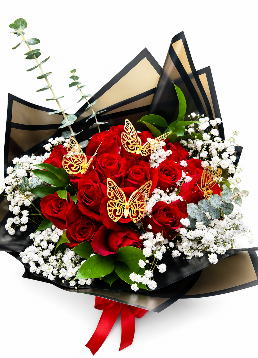 Golden Butterflies Bouquet