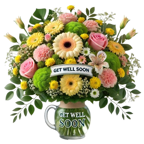 DALL_E_2025-01-04_19.12.48_-_A_larger_floral_arrangement_in_a_clear_glass_vase_with_the_words__GET_WELL_SOON__written_on_it._The_bouquet_consists_of_exactly_2_yellow_gerbera_daisi-removebg-preview.png