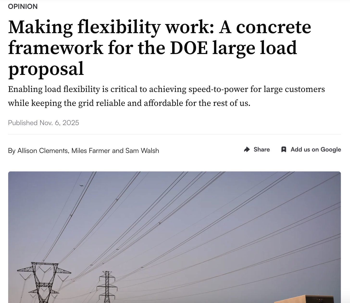 Making flexibility work: A concrete framework for the DOE large load proposal