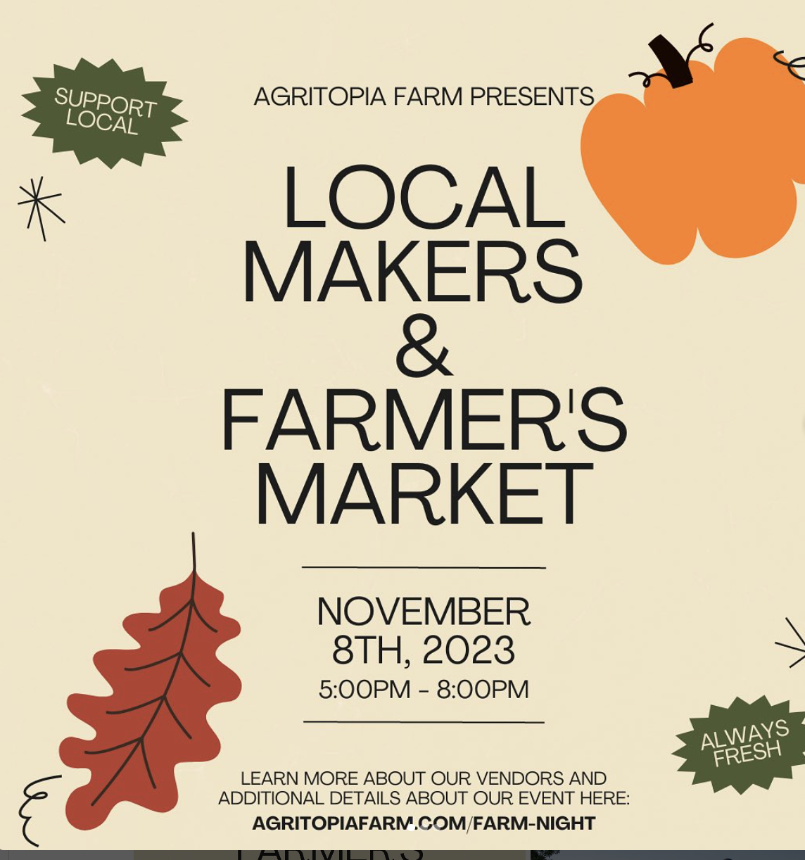 Local Makers & Farmer's Market