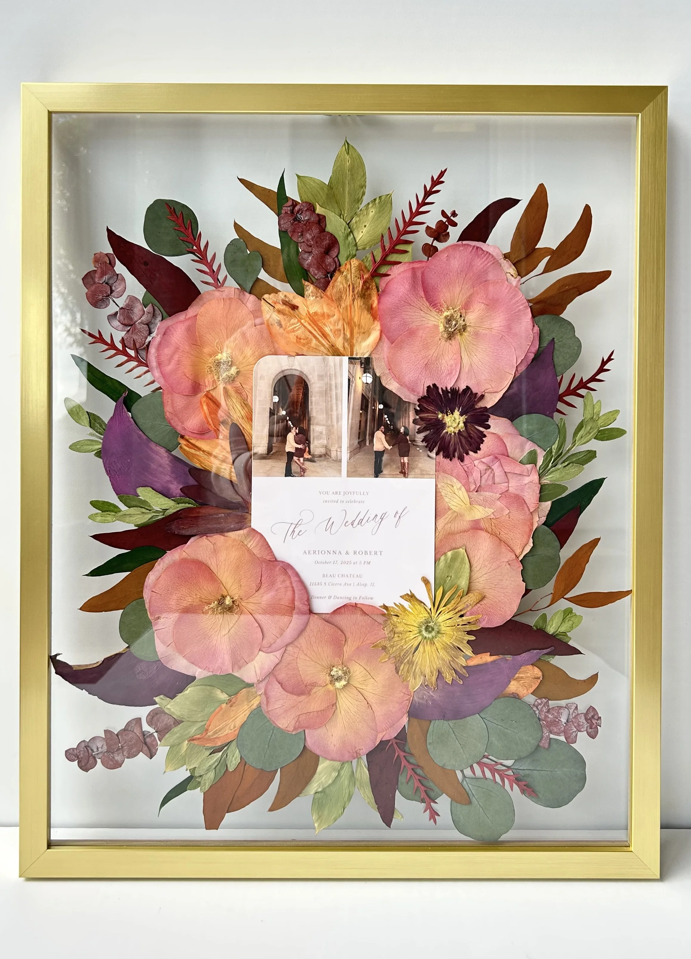 16X20" GOLD, double glass + invitation
