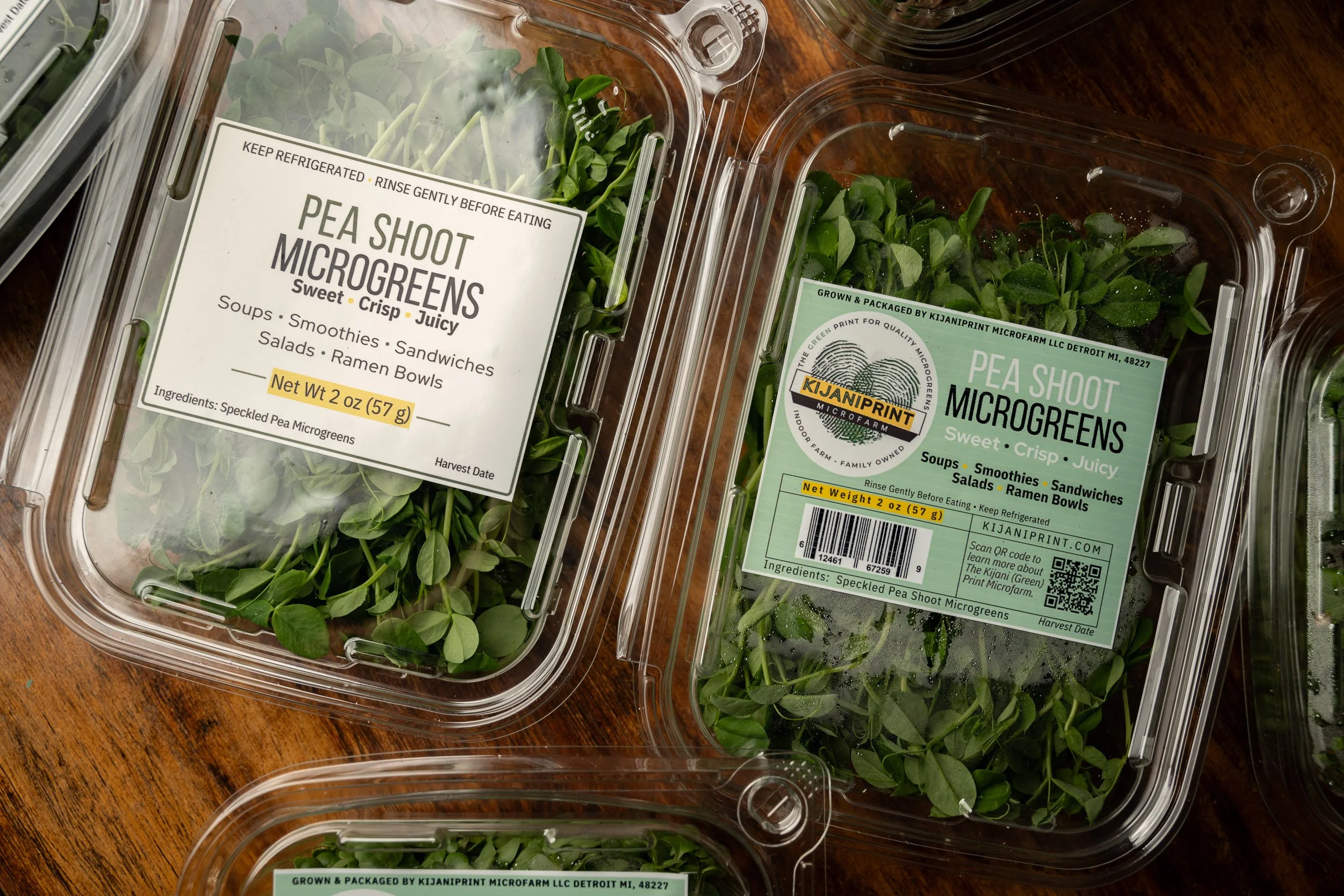 Pea Shoot Microgreens Packaging by KIJANIPRINT MICROFARM