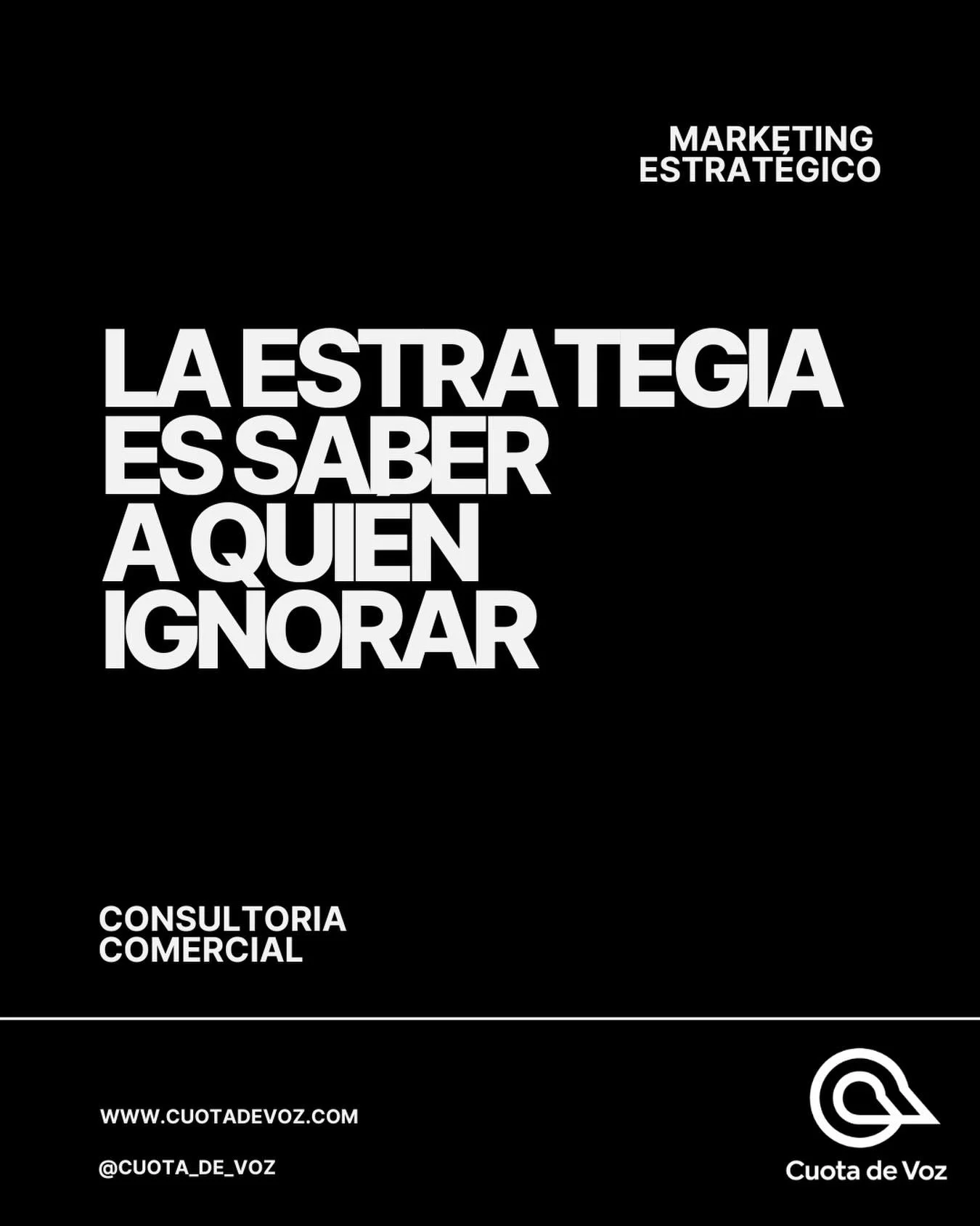 En un mercado saturado de ruido, intentar hablarle a todos es la forma m&aacute;s r&aacute;pida de no ser escuchado por nadie. 📉

La estrategia es saber a qui&eacute;n IGNORAR. (S&iacute;, a ese gran grupo que solo te hace gastar presupuesto y tiemp