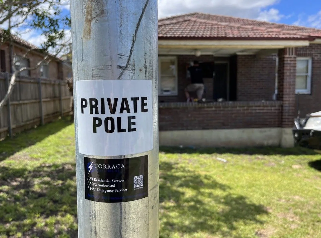 Torraca electrical private pole install hornsby