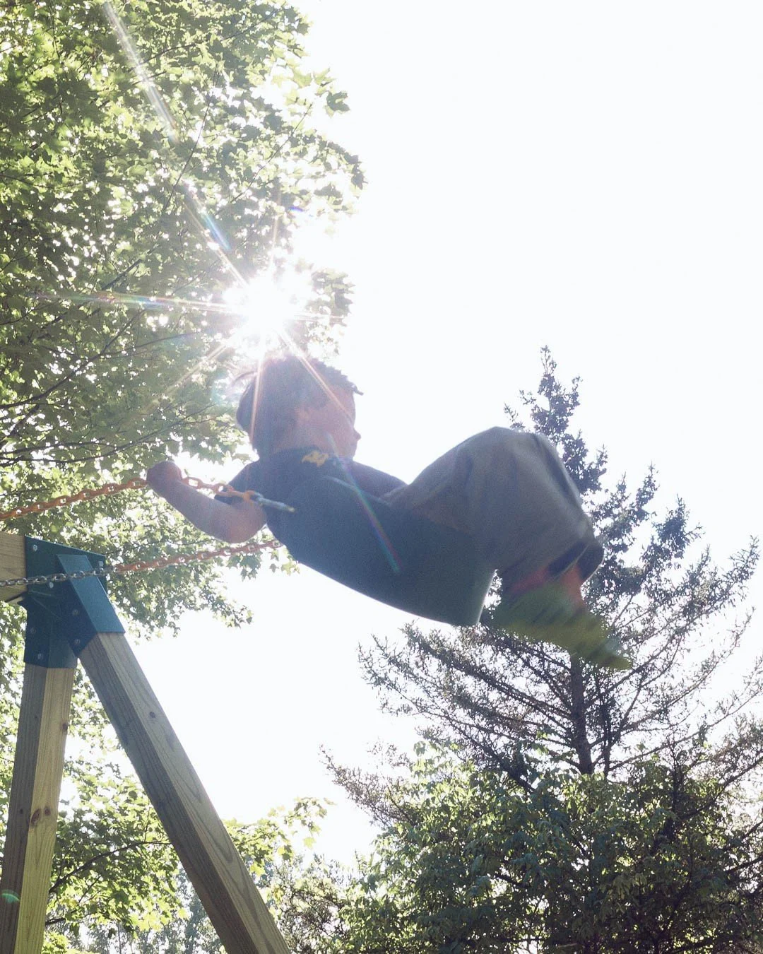 The maples are dropping their leaves faster than we can attempt to catch them in our new after-school game. The black walnut tree sent a shower of yellow pieces onto us this morning as we waited for the bus. It's playground season for now, until it g
