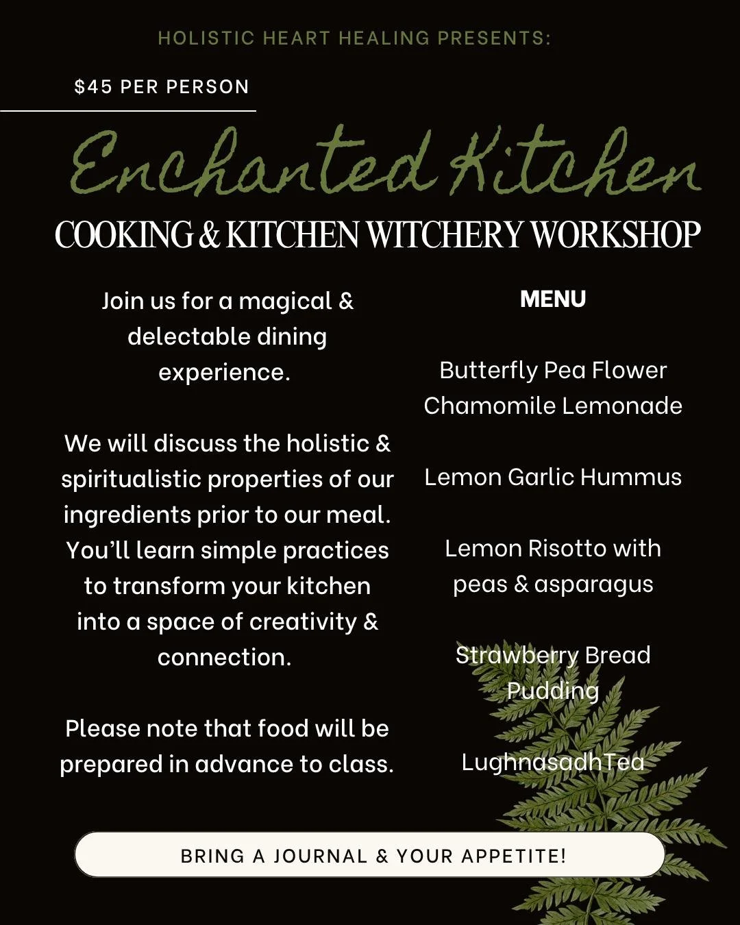 Enchanted Kitchen Cooking Workshop
