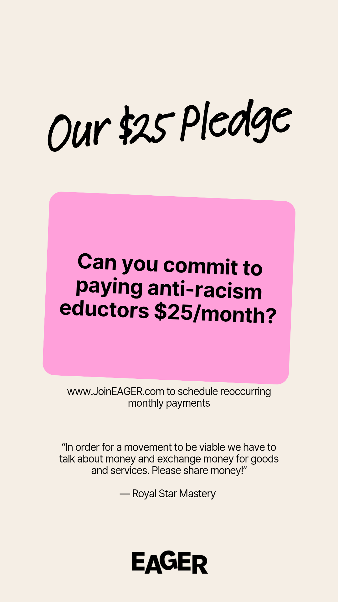 Yearly Pay Your Pro-Humanity Educator