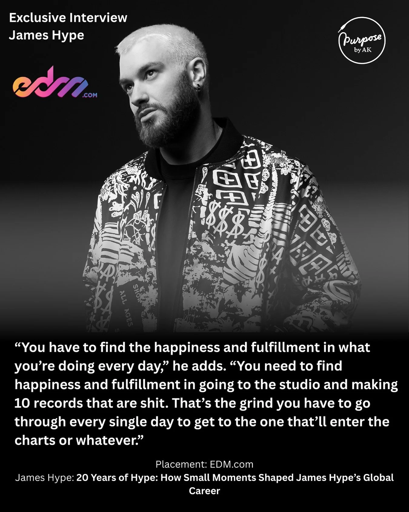 20 Years of Hype. 🚀

What started with a pair of DJ decks, his 15th birthday gift set @jameshype on a path that would lead to a career-defining EDC Las Vegas set and his signature &ldquo;SYNC&rdquo; show. 🎶✨

In an exclusive with @edm, Hype reflect