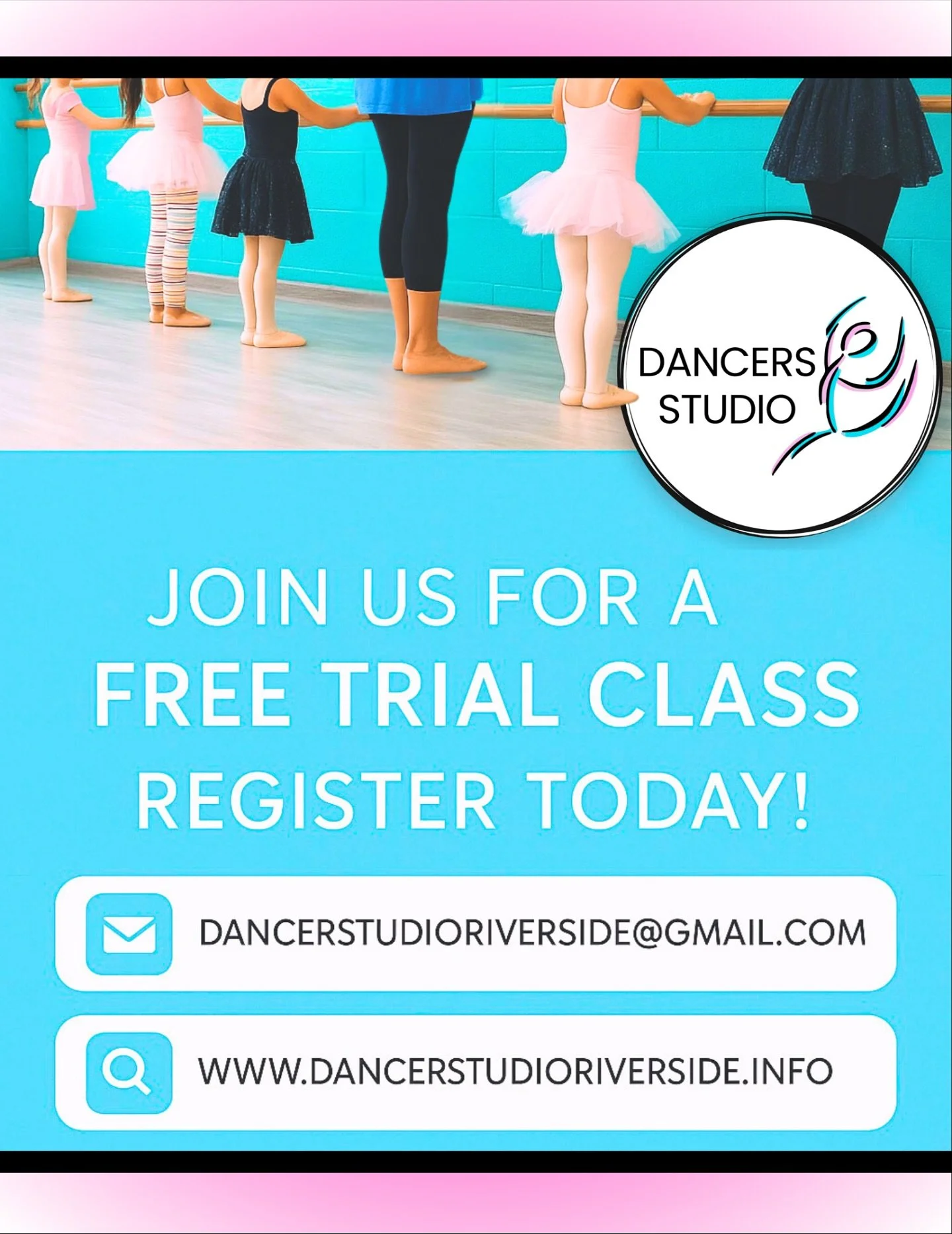 ✨New to dance? Come try a FREE trial class at DANCERS STUDIO! No commitment, just fun, energy, and movement. Message us to schedule your spot today!🩰🩵

#DancersStudioRiverside #DanceStudio #DanceLife #DanceClass #DancerLife #DanceTraining #FutureDa