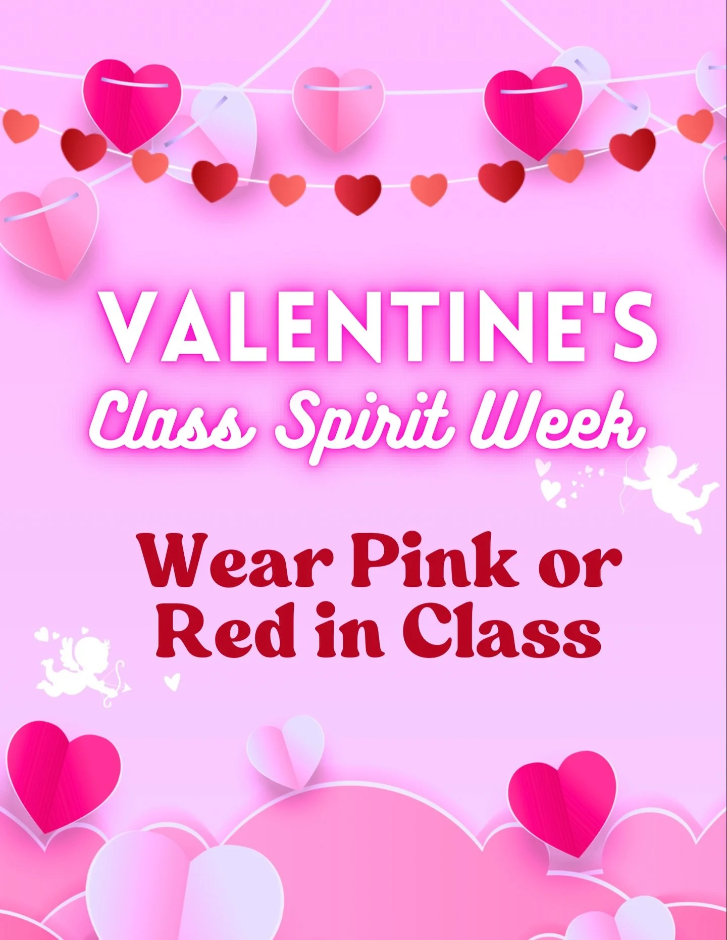 Valentine Spirit Week is here! 💕
Wear PINK or RED to class and show your love for dance all week long! ❤️