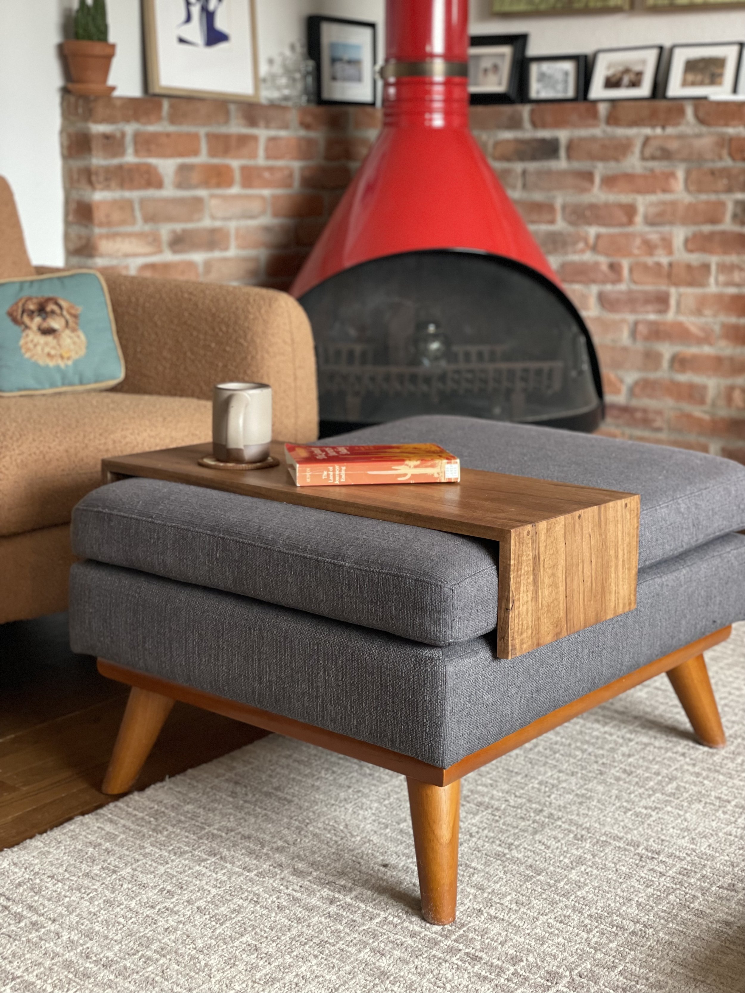 Waterfall Edge Ottoman Table