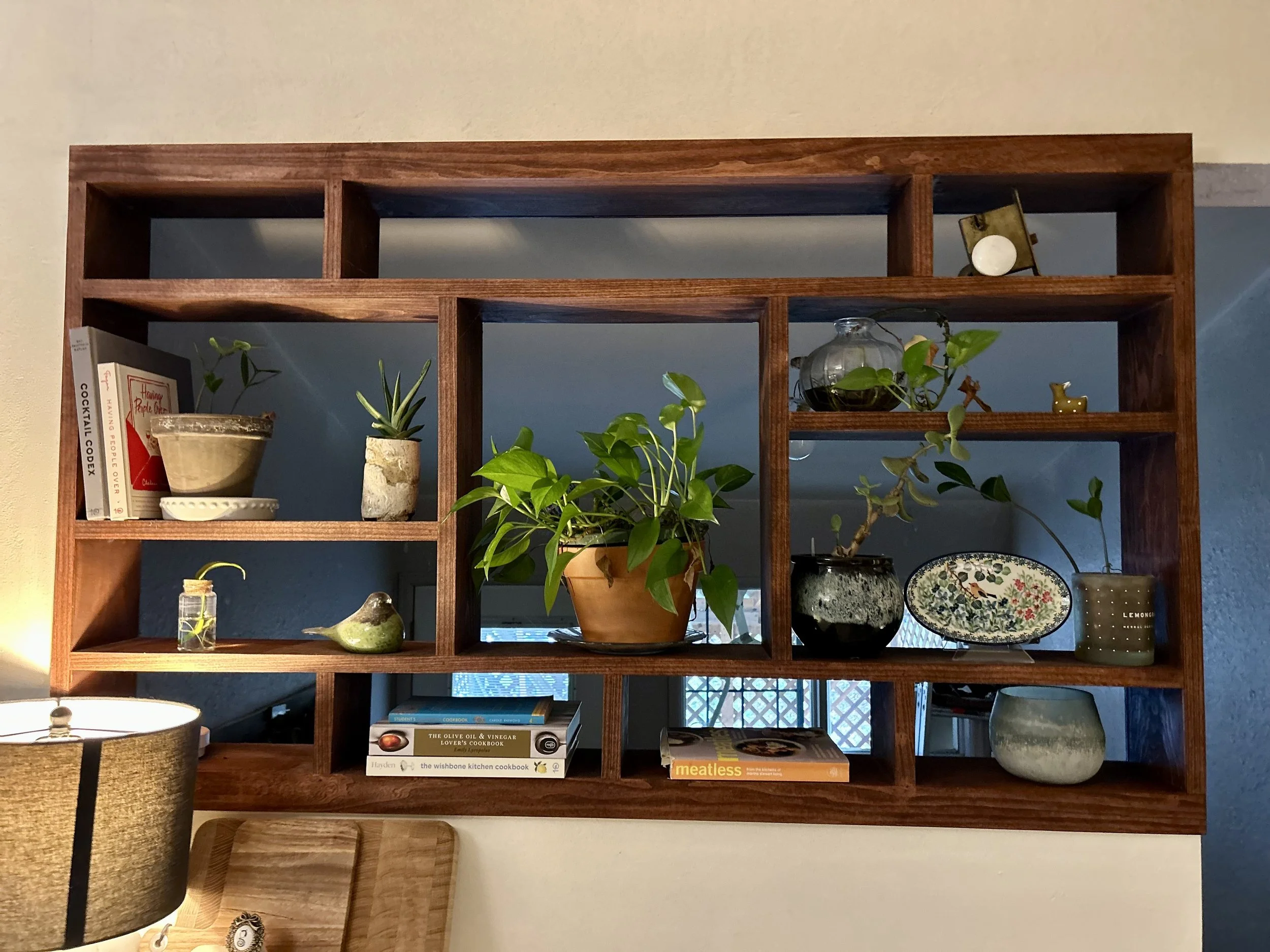 Mid Century Modern Knee Wall Shelf