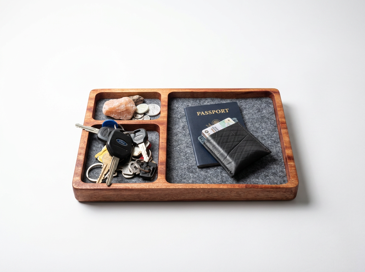 Mahogany Catch All Organizer