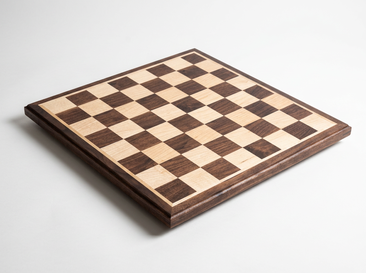 Walnut and Maple Two Tone Chess Boards