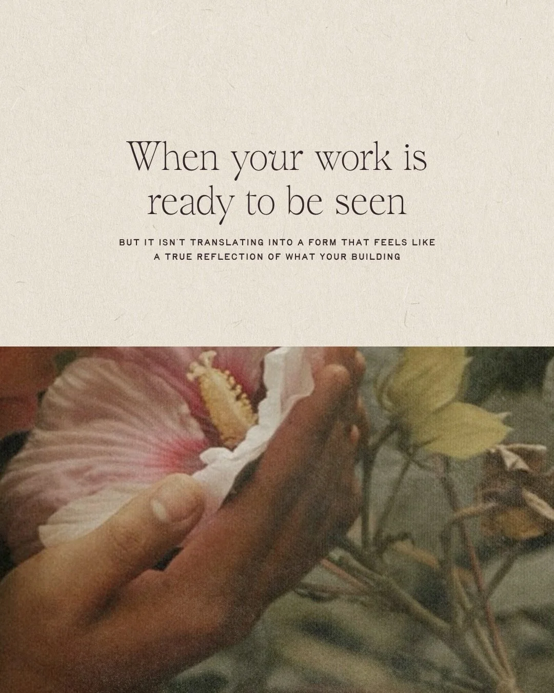 Many of the founders I&rsquo;ve worked with have come to me sharing that they&rsquo;ve held a lot of perfectionism around expressing their work. I&rsquo;ve found that underneath this, what is often present is a fear of being seen innacurately. They a