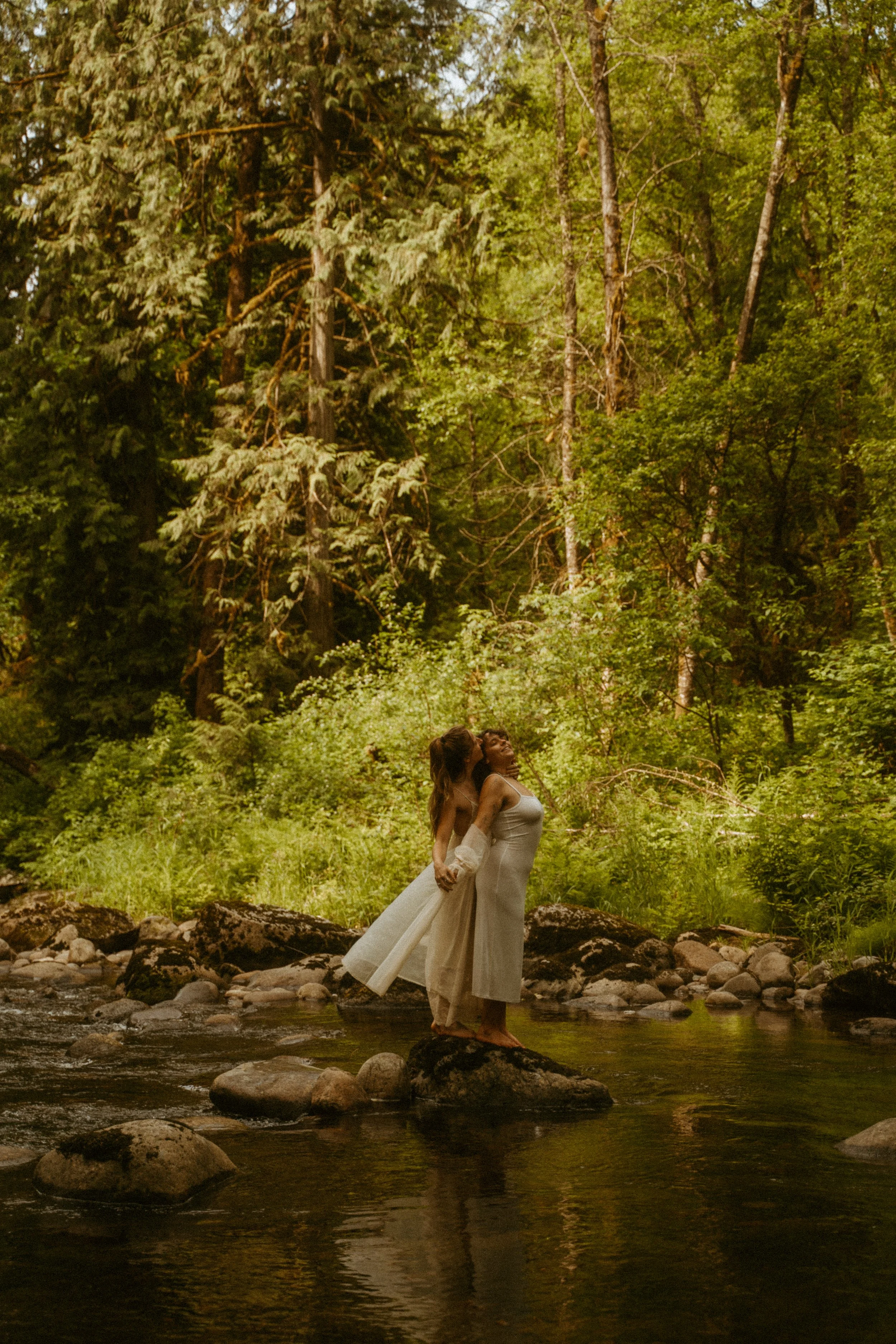 Queer couples session in the water in Vancouver BC